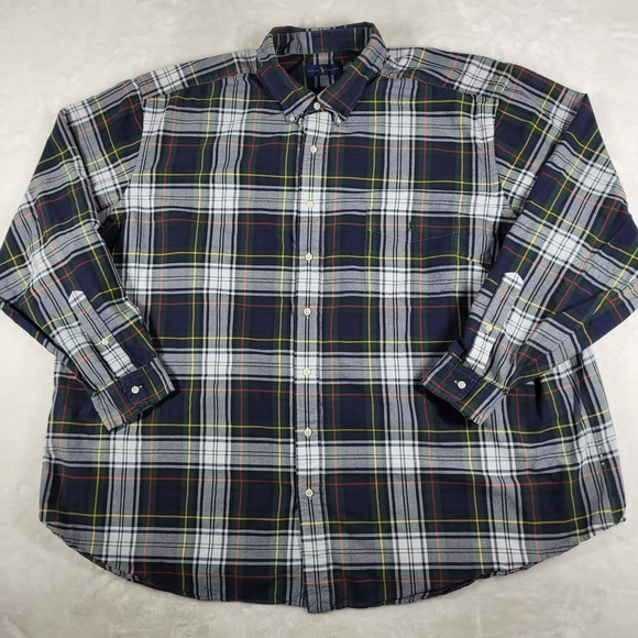 Polo Ralph Lauren Long Sleeve Button Down Shirt Men's 4XB Multicolor Plaid - Picture 1 of 9